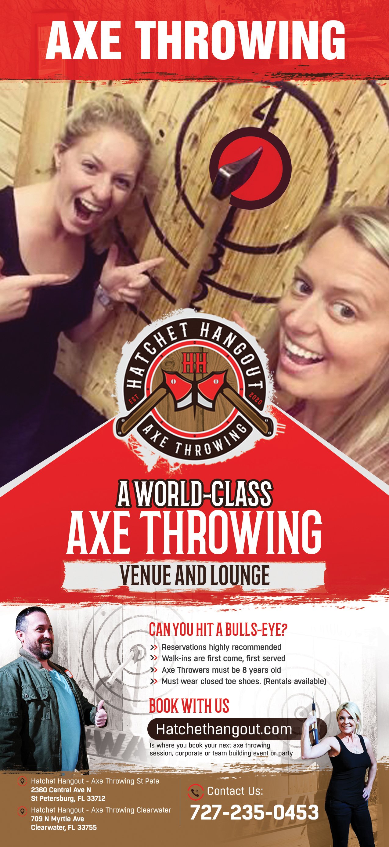 AXE THROWING BROCHURE — Hatchet Hangout | Clearwater, St. Pete